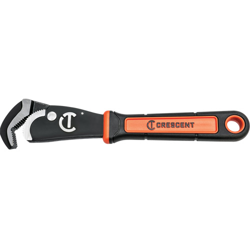 Cl&eacute; bimat&eacute;riau auto-ajustable pour tuyau, Cap des m&acirc;choires 1-1/2", Longueur 12", Fini Oxyde noir, Prise Coussin&eacute;e Sécurité Médic