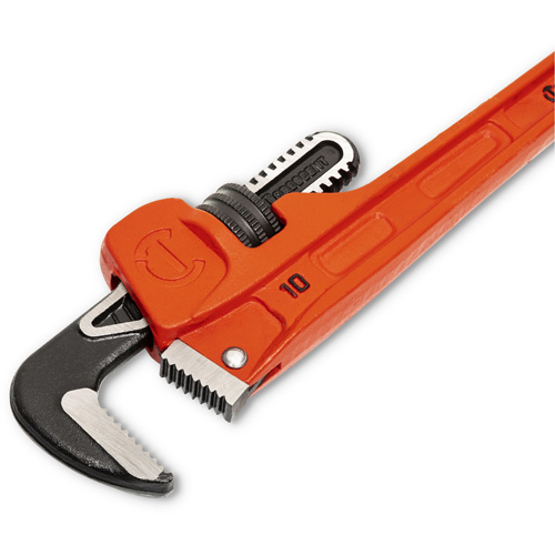 Cl&eacute; pour tuyau SLIM JAW, Cap des m&acirc;choires 1-9/10", Longueur 10", Fini Rev&ecirc;tement en poudre, Prise Non-ergonomique Sécurité Médic