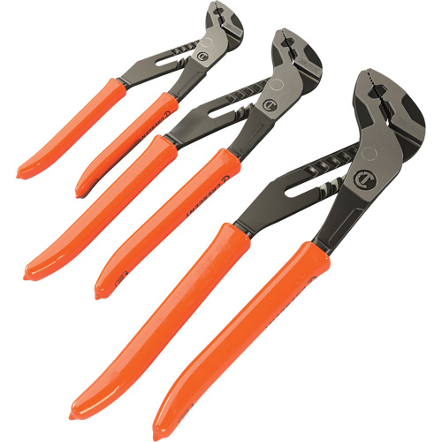 Z2 K9 Straight Jaw Dipped Handle Tongue & Groove Plier Set, 3 Pieces Sécurité Médic