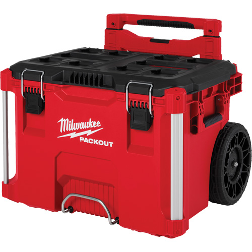 PACKOUT Rolling Tool Box, 18" x 22" x 19-1/2", Black/Red Sécurité Médic