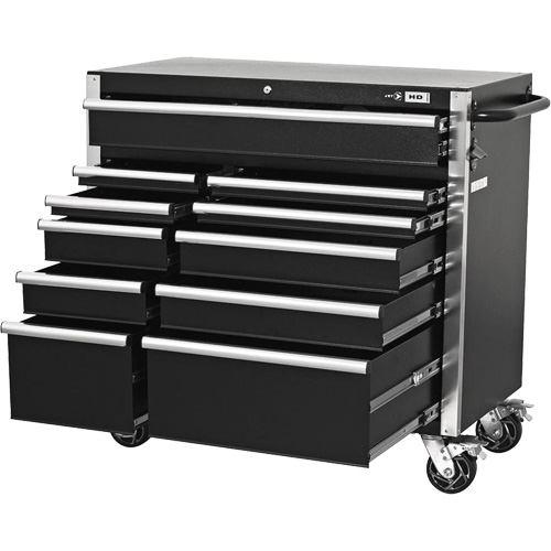 HDCC-4115 HD Series Toolbox Combo, 21-1/2" D x 44-1/5" W x 63-3/10" H, Black Sécurité Médic