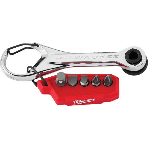 7-in-1 Multi-Bit Mini Ratchet, 5/16"/1/4" Drive, Plain Handle Sécurité Médic