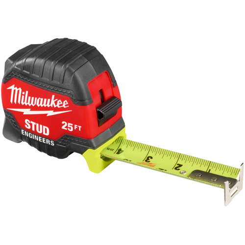 Stud Tape Measure with Engineer's Scale, 1-5/16" x 25' Sécurité Médic