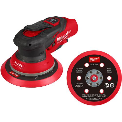 M12 FUEL 6" Random Orbital Sander, 6" Sand Paper, 12 V Sécurité Médic