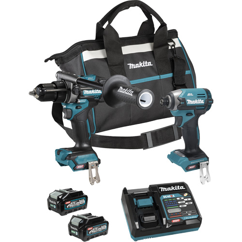 XGT Brushless 2-Tool Combo Kit, Lithium-Ion, 40 V Sécurité Médic
