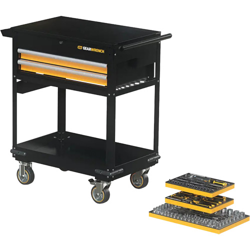 Mechanics Tool Set in Modular Foam Trays with Storage Unit, 194 Pieces Sécurité Médic