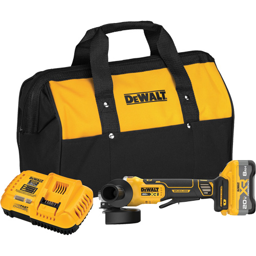 MAX* XR&reg; Brushless Cordless Angle Grinder Kit with XR POWERPACK, 4-1/2" - 5" Wheel, 20 V Sécurité Médic
