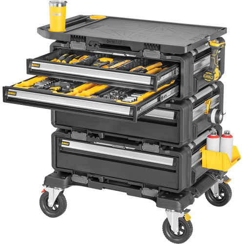 Poste de travail modulaire 5-en-1 TOUGHSYSTEM 2.0 DXL, 34" x 25-4/5" x 39", Noir/Jaune Sécurité Médic