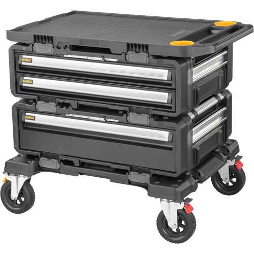 Poste de travail modulaire 4-en-1 TOUGHSYSTEM 2.0 DXL, 34" x 25-4/5" x 30", Noir/Jaune Sécurité Médic