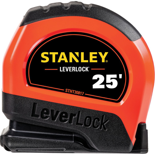 High-Visibility LEVERLOCK&reg; Tape Measure, 25', Imperial Graduations Sécurité Médic