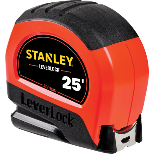 High-Visibility LEVERLOCK&reg; Tape Measure, 25', Imperial Graduations Sécurité Médic