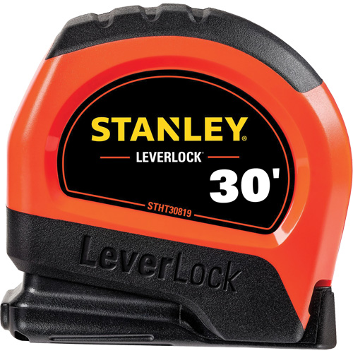High-Visibility LEVERLOCK&reg; Tape Measure, 30', Imperial Graduations Sécurité Médic