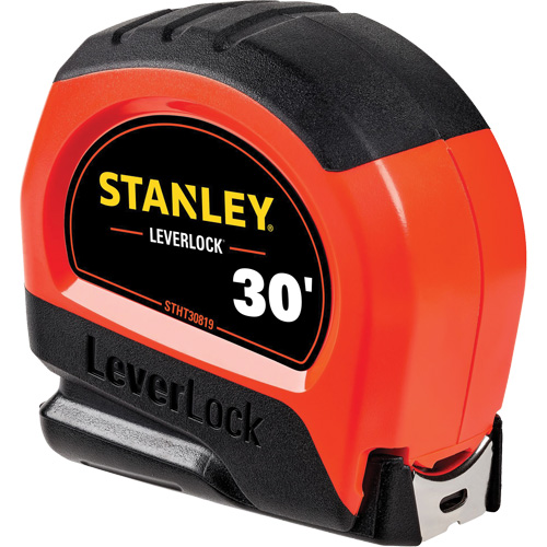 High-Visibility LEVERLOCK&reg; Tape Measure, 30', Imperial Graduations Sécurité Médic