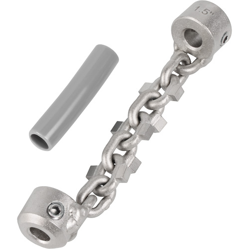 Chaîne de nettoyage de tuyaux de 1-1/4" - 1-1/2" pour c&acirc;ble de serpent &agrave; chaîne de 1/4" Sécurité Médic