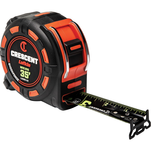 Shockforce NITE EYE Tape Measure, 1-1/4" x 35', SAE Graduations Sécurité Médic