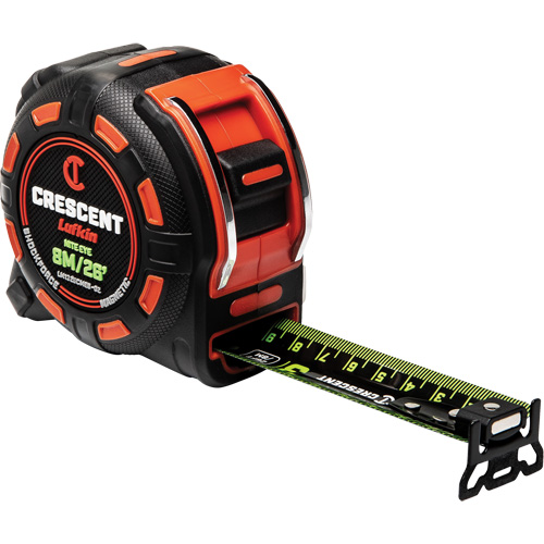 Shockforce NITE EYE Magnetic Tape Measure, 1-1/4" x 25', SAE/Metric Graduations Sécurité Médic