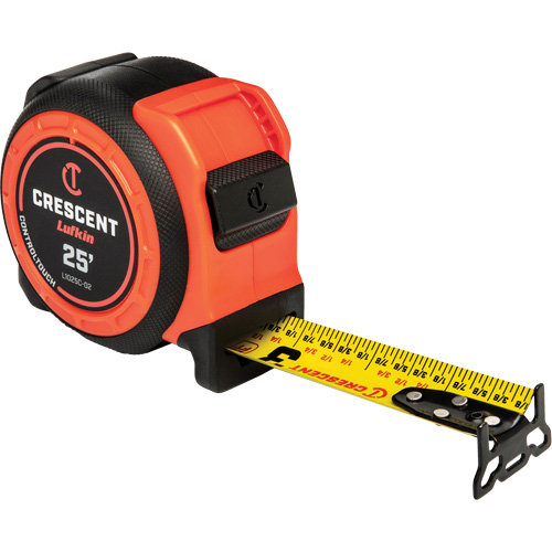 CONTROLTOUCH Tape Measure, 1-3/16" x 25', SAE Graduations Sécurité Médic