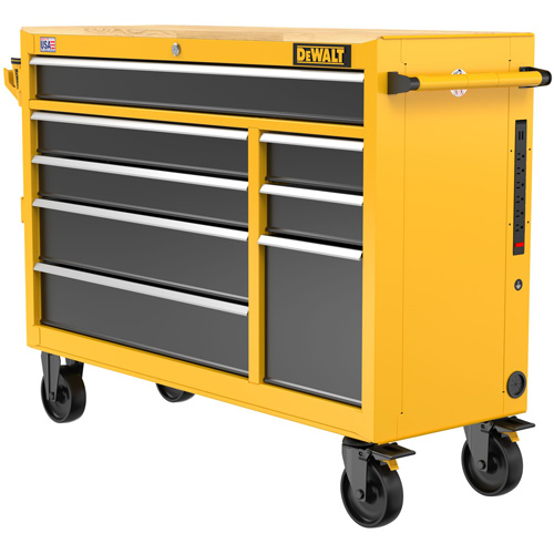 Heavy-Duty Mobile Workstation, 8 Drawers, 52" W x Yellow Sécurité Médic