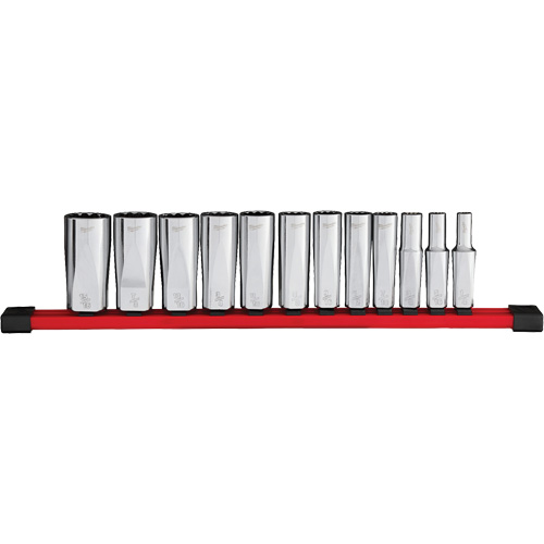 12-Point Deep Well SAE Socket Set, 12 Pcs, 3/8" Drive Size, Deep Sécurité Médic