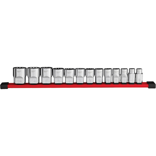 12-Point SAE Socket Set, 13 Pcs, 1/2" Drive Size Sécurité Médic