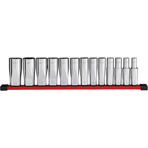 12-Point Deep Well SAE Socket Set, 13 Pcs, 1/2" Drive Size, Deep Sécurité Médic