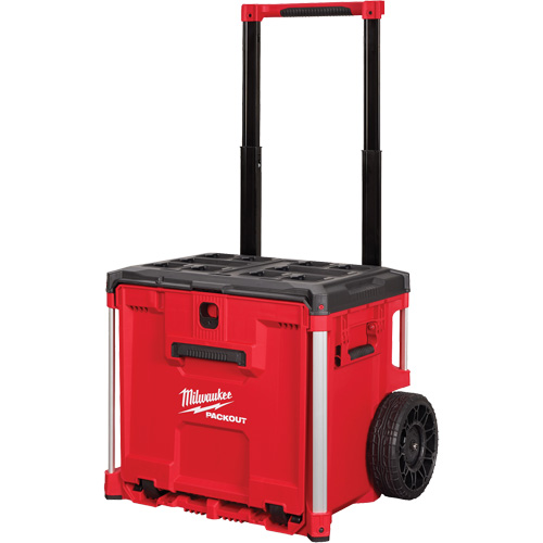 Coffre &agrave; outils roulant avec tiroir PACKOUT, 19" x 24" x 20", Noir/Rouge Sécurité Médic