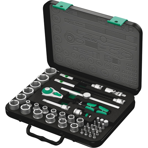 Jeu de cliquets rapides Zyklop 8100 SB 2, 43 Mcx, Prise de 3/8" Sécurité Médic