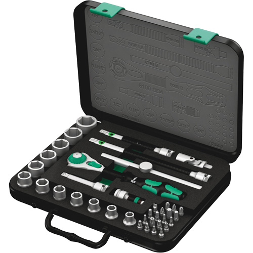 Jeu de cliquets rapides Zyklop 8100 SB 4, 38 Mcx, Prise de 3/8" Sécurité Médic