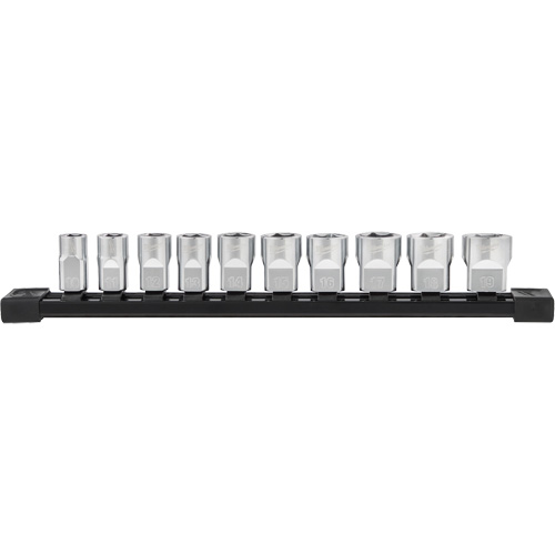 Metric Sockets with Four Flat Sides, 10 Pcs, 3/8" Drive Size Sécurité Médic