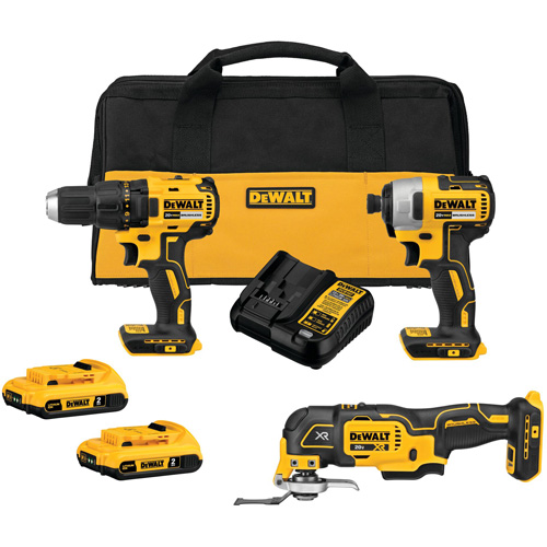 Brushless Cordless 3-Tool Combo Kit, Lithium-Ion, 20 V Sécurité Médic