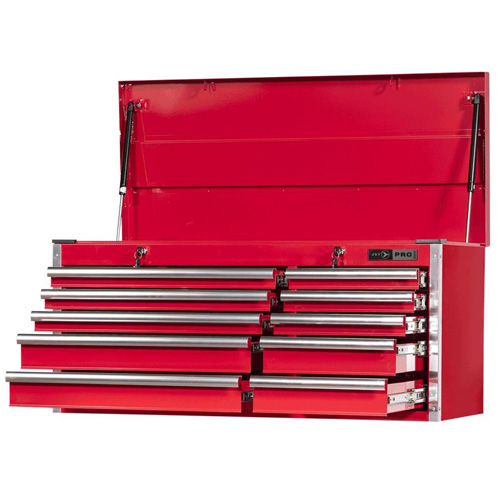 Coffre pour m&eacute;canicien de s&eacute;rie Pro PCM4210 , 40-3/10" la, 10 tiroirs, Rouge Sécurité Médic