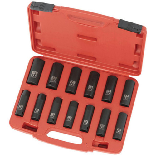 IPS-1312DM Metric Socket Set, 13 Pcs, Impact, 1/2" Drive Size, Deep Sécurité Médic
