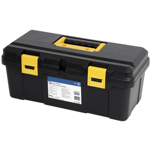 Coffre &agrave; outils portatif en plastique JPTB-19, 19" la x 9" p x 8" h, Noir Sécurité Médic