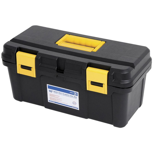 JPTB-16 Plastic Hand Tool Box, 16" W x 8" D x 7-1/2" H, Black Sécurité Médic