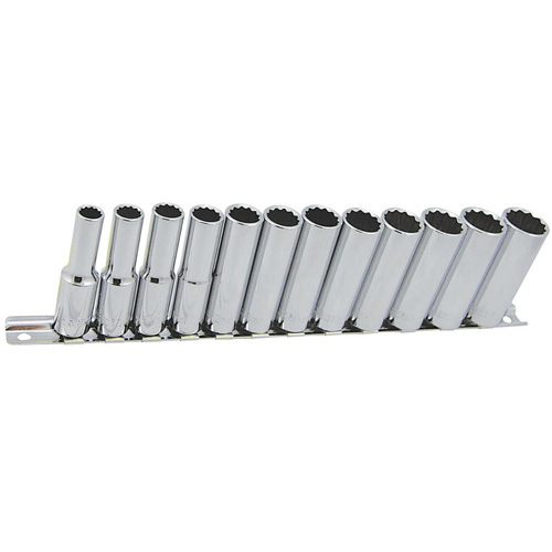 SS3812DM-12 12-Point Metric Socket Set, 12 Pcs, 3/8" Drive Size, Deep Sécurité Médic