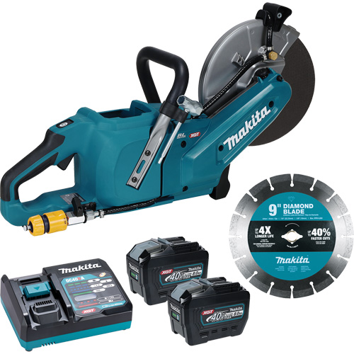 40Vmax XGT Brushless Power Cutter with 8.0Ah Batteries Kit, 9", 40 V Sécurité Médic