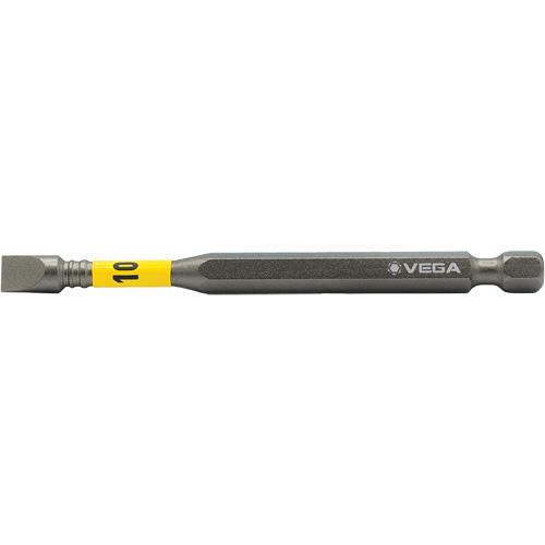 Embout pour outils &eacute;lectriques Impactech, Fente, Embout 10F-12R, Prise 1/4", Longueur 3-1/2" Sécurité Médic
