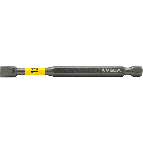 Embout pour outils &eacute;lectriques Impactech, Fente, Embout 12F-14R, Prise 1/4", Longueur 3-1/2" Sécurité Médic