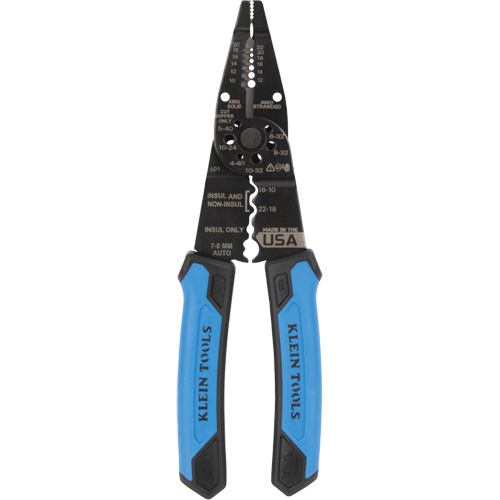 Long Nose Multi-Purpose Wire Stripper, 8-1/4" L, 10 - 20/12 - 22 AWG Sécurité Médic