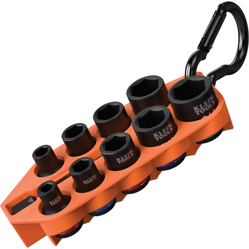 Jeu de douilles &agrave; chocs SAE pr&ecirc;t &agrave; emporter, 10 Mcx, Chocs, Prise de 3/8" Sécurité Médic