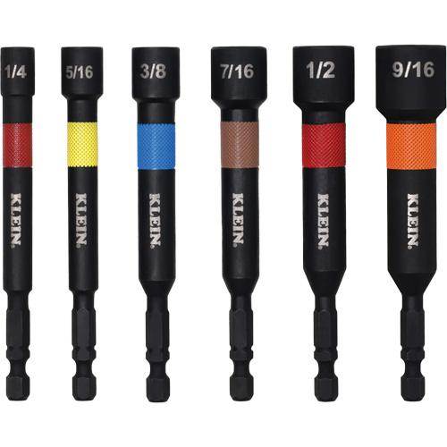 Embouts &agrave; &eacute;crous haute performance pour perceuse/visseuse, Embout 1/2"/5/16"/1/4"/3/8"/7/16"/9/16", Prise 1/4", 4" lo, Magn&eacute;tique Sécurité Médic