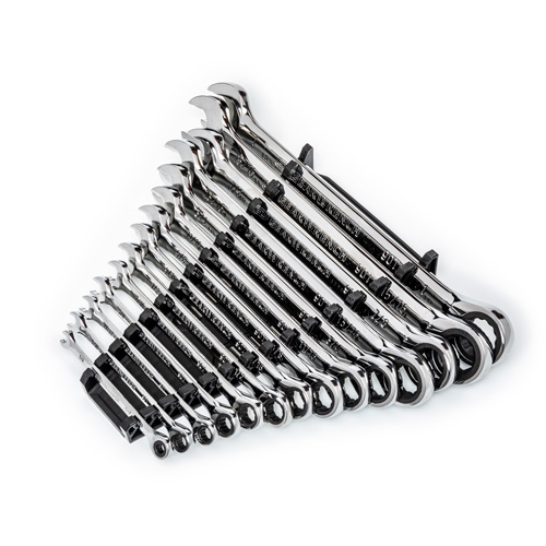 90-Tooth 12 Point SAE Wrench Set, Ratcheting Combination, 14 Pieces, Imperial Sécurité Médic