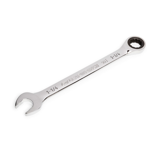 90-Tooth Ratcheting Combination Wrench, 12 Point, 1-1/4", Chrome Finish Sécurité Médic