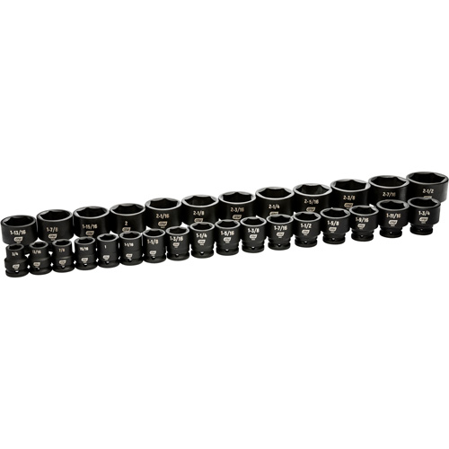 6 Point SAE Socket Set, 29 Pcs, Impact, 3/4" Drive Size Sécurité Médic