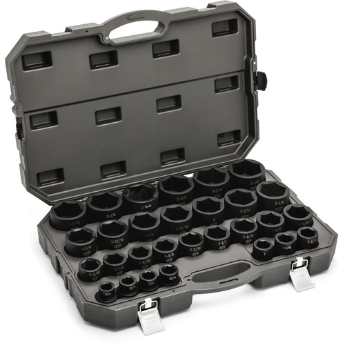 6 Point SAE Socket Set, 29 Pcs, Impact, 3/4" Drive Size Sécurité Médic
