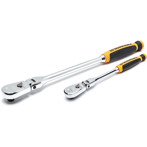 1/4" & 3/8" Drive 90-Tooth Dual Material Teardrop Ratchet Set Sécurité Médic