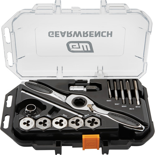 Metric Ratcheting Tap & Die Set, 15 Pieces Sécurité Médic