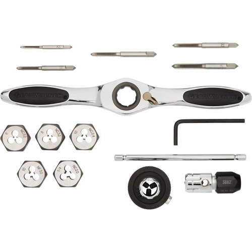 SAE Ratcheting Tap & Die Set, 15 Pieces Sécurité Médic