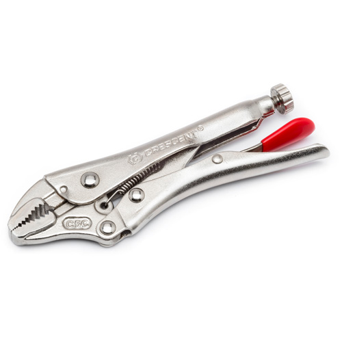Locking Pliers with Wire Cutter, 7" Length, Curved Jaw Sécurité Médic