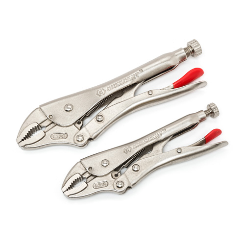 Curved Jaw Locking Pliers with Wire Cutter Set, 2 Pieces Sécurité Médic